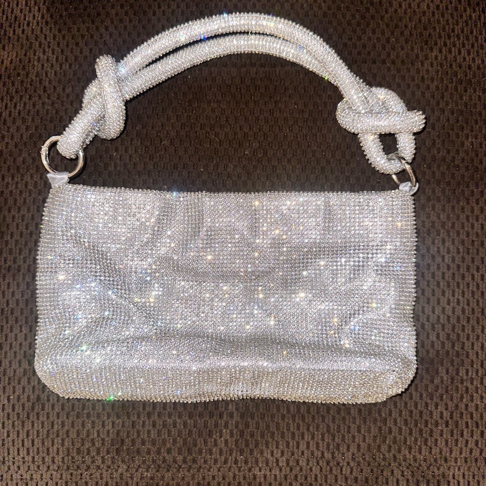 Antonio Melani Crystal Knot Handle Clutch
